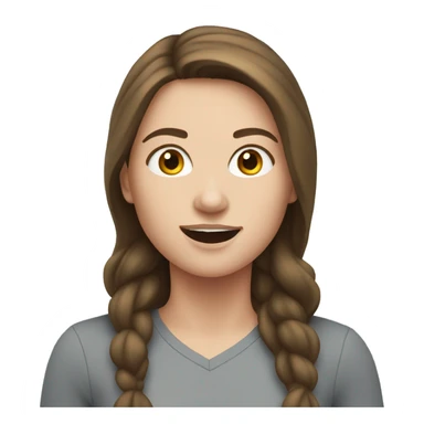 white girl with brunette hair running  sticker