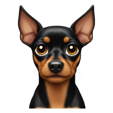 Fat black & tan min pin sticker