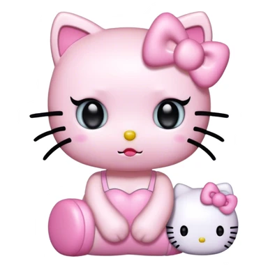 kawaii pastel goth hello kitty sticker