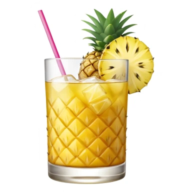 yellow pineapple refresher cocktail sticker