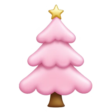 christmas tree with baby pink ornaments  sticker