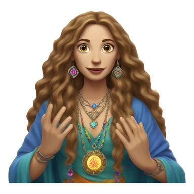 fortune teller white woman sticker