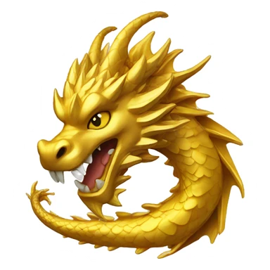 golden dragon S Shaped sticker