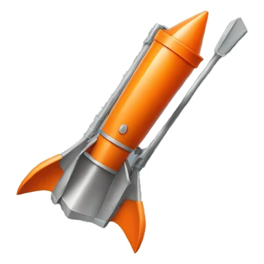 orange rocket launcher and silver shovel sticker