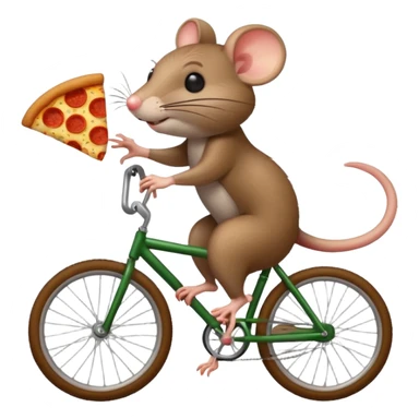 rat stealing pizza on a bike sticker