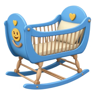 baby cradle blue sticker