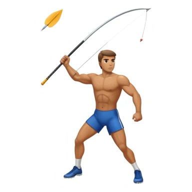 A man throw javlin sticker