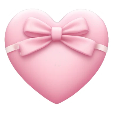 Light pink heart with a bow sticker