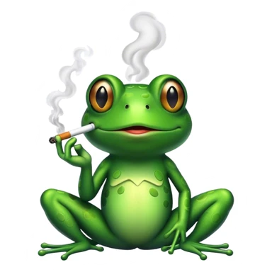 Frog smoking sticker