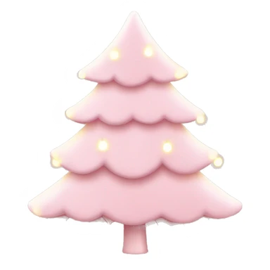baby pink christmas tree with lights  sticker