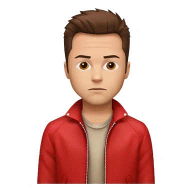 Tyler Durden, wearing red jacket sticker