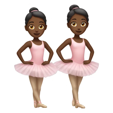 Black girl ballerina in second positions  sticker