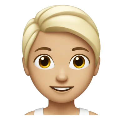 White fitness girl sticker