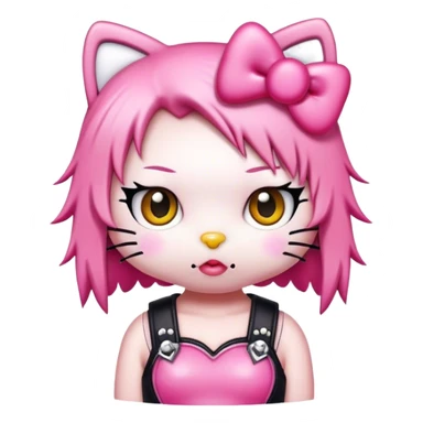  kawaii punk hello kitty sticker