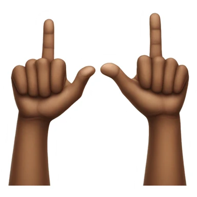 Four fingers up thumb down one hand back of hand sticker