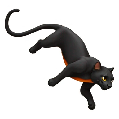 a jumping orange burnt panther sticker