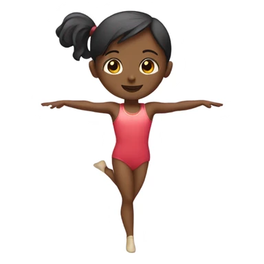 Girl playing gymnastics  sticker