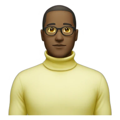 turtleneck glasses yellow man sticker