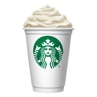 white starbucks with cream sticker