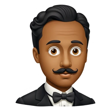 P diddy with a Charlie Chaplin mustache  sticker