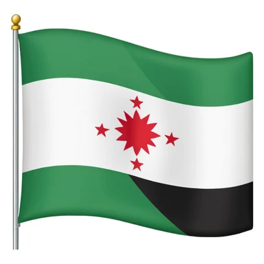 Just do a simple flag I want to put in my bio. Have u seen the panjshir flag do that it’s not in the emojis but make it exactly like the picture don’t add anything else. something on the middle search it up and make it in a shape of flag like the emojis no it’s goes like green on  sticker