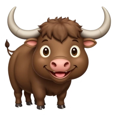 A funny water buffalo sticker