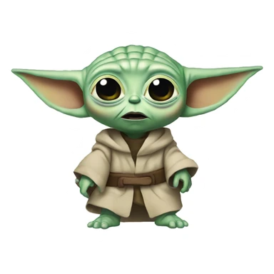 Baby yoda with Rick and Morty  sticker