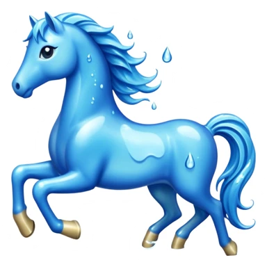 Water Horses run With drops  sticker