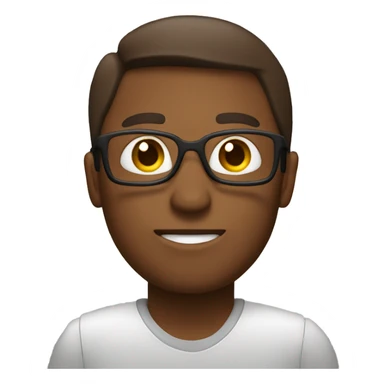 persona con computadora, pelo marron sticker