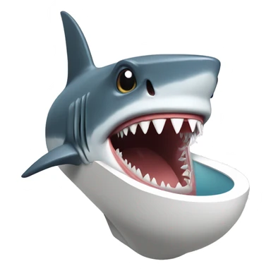 Shark in a toilet  sticker