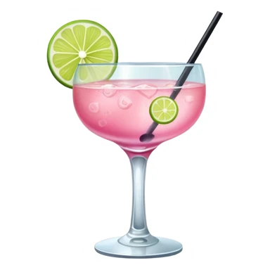 pink cocktail in a mini glass sticker