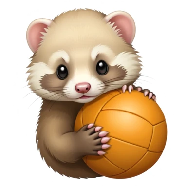 Ferret stealing ball sticker