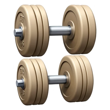 beige dumbbell, fitness equipment sticker