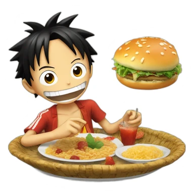 luffy eat sticker