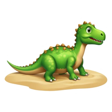 Dinosaur  on the beach￼ sticker