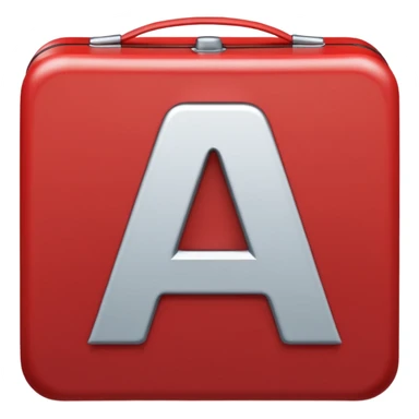 letter a in red box sticker