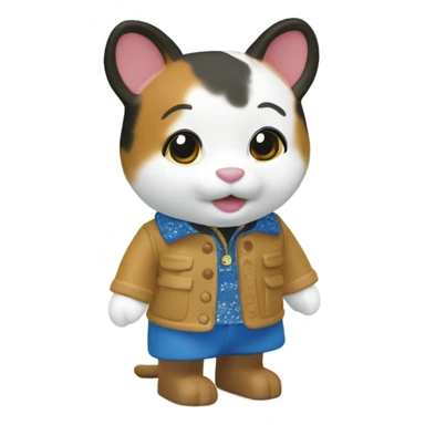 A calico critter/sylvanian families figure sticker