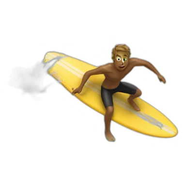 surfer swims on a board sticker