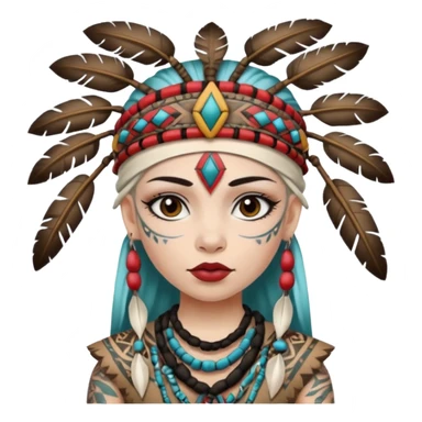 tribal girl Tattooed, white skin sticker