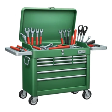 green mechanic tool table sticker