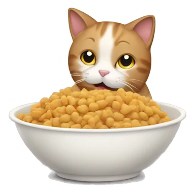 cat eating food sticker