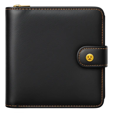 black leather wallet sticker