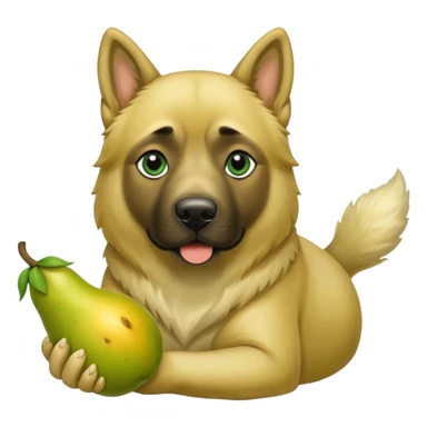 Kangal Hund mit Birne in der Hand  sticker