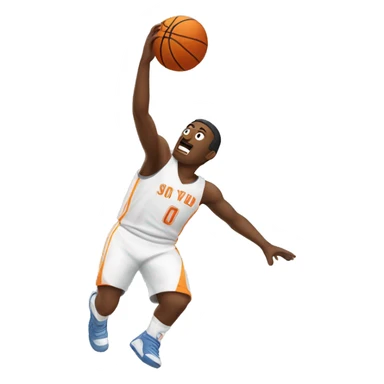 Basketball player shooting  sticker