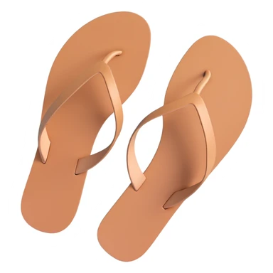 thin sandal sole, minimal detail, 3D iPhone emoji style, viewed from the bottom sticker