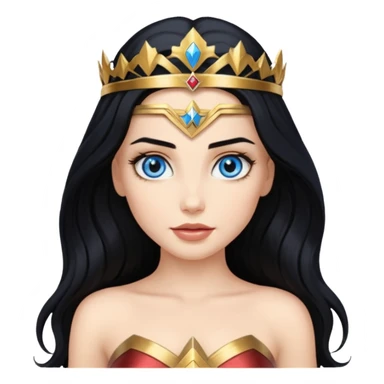 Wonder Woman with blue eyes sticker