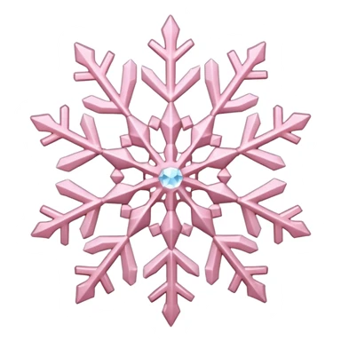 light pink snowflake sticker