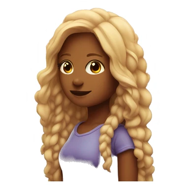 sunset with girl sticker