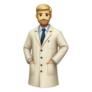 beige lab coat sticker