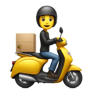 A delivery motorbike with a Golden cooking gas sticker